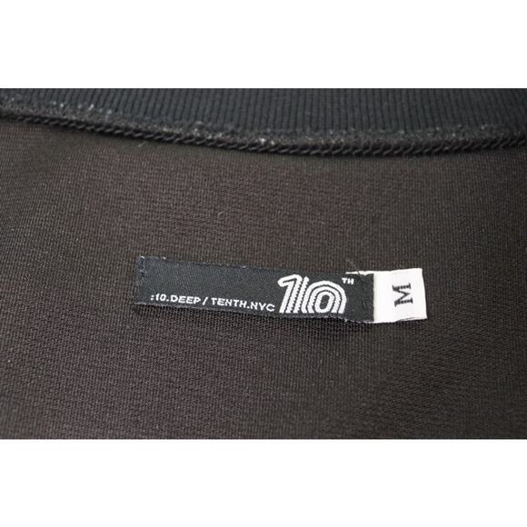 Tenth NYC Track Jacket Size Men Medium Black Full Zip Logo Lightweight Y2K Retro - Picture 4 of 7